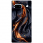 Mobile case for Google Pixel 7a with Fiery silk design
