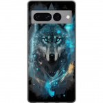 Mobile case for Google Pixel 7 Pro with Wolf design
