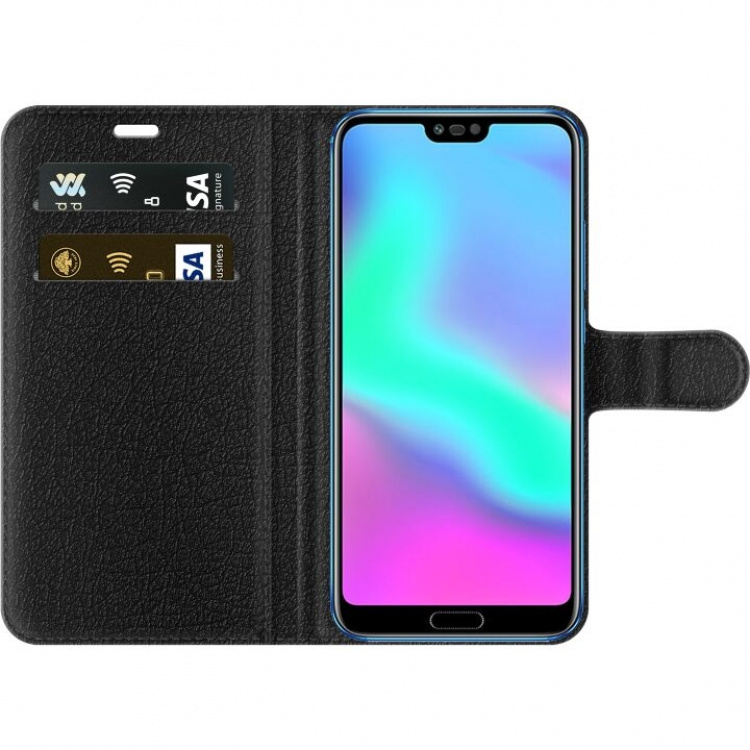 Wallet case for Honor 10 with Wolf design