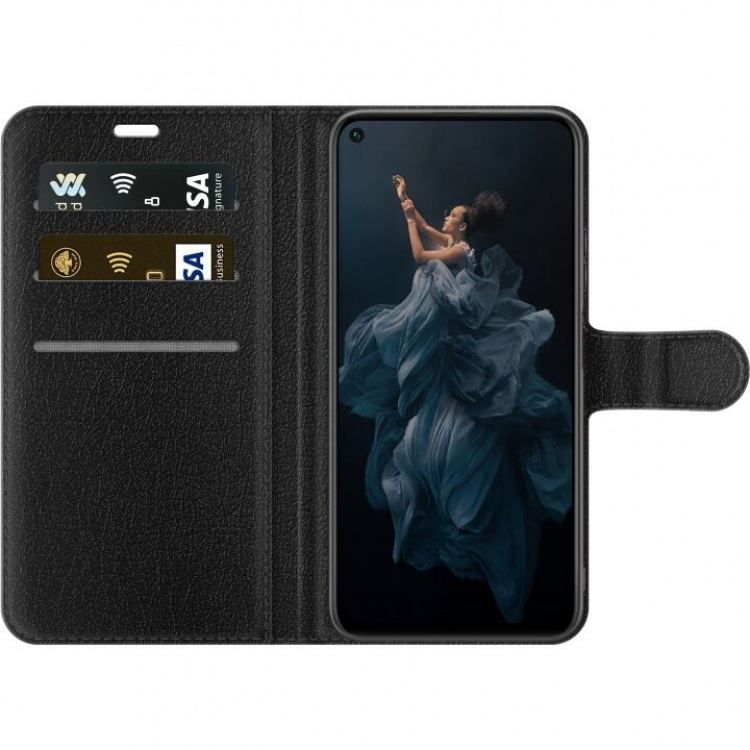 Wallet case for Honor 20 with Porslinsblomma design