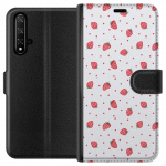Wallet case for Honor 20 with Strawberries design