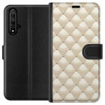 Wallet case for Honor 20 with Gold shine design
