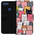 Wallet case for Huawei P smart with Cat pattern design