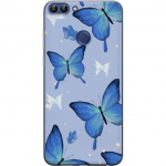 Mobile case for Huawei P smart with Blue butterflies design