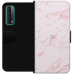 Wallet case for Huawei P smart 2021 with Pink Heart design