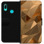 Wallet case for Huawei P smart 2019 with 3D Gold design Wallet case for Huawei P smart 2019 with 3D Gold design