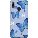 Mobile case for Huawei P smart 2019 with Blue butterflies design