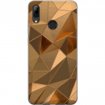 Mobile case for Huawei P smart 2019 with 3D Gold design