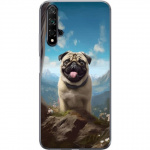 Mobile case for Huawei nova 5T with Happy Dog design