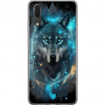 Mobile case for Huawei P20 with Wolf design