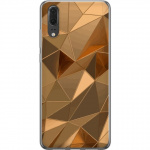 Mobile case for Huawei P20 with 3D Gold design