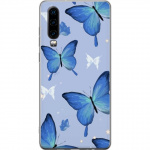 Mobile case for Huawei P30 with Blue butterflies design