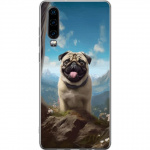 Mobile case for Huawei P30 with Happy Dog design