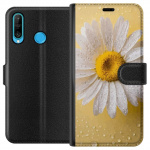 Wallet case for Huawei P30 lite with Porslinsblomma design