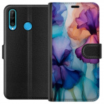 Wallet case for Huawei P30 lite with Magical flowers design