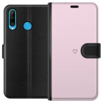 Wallet case for Huawei P30 lite with Heart design