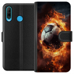 Wallet case for Huawei P30 lite with Football design