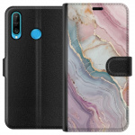 Wallet case for Huawei P30 lite with Marble design