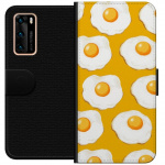 Wallet case for Huawei P40 with Fried egg design