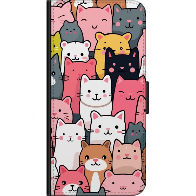Wallet case for Huawei P40 with Cat pattern design