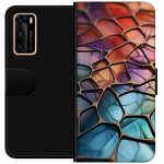 Wallet case for Huawei P40 with Metallic pattern design