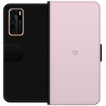 Wallet case for Huawei P40 with Heart design