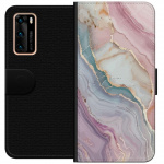 Wallet case for Huawei P40 with Marble design
