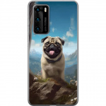 Mobile case for Huawei P40 with Happy Dog design