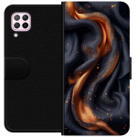 Wallet case for Huawei P40 lite with Fiery silk design