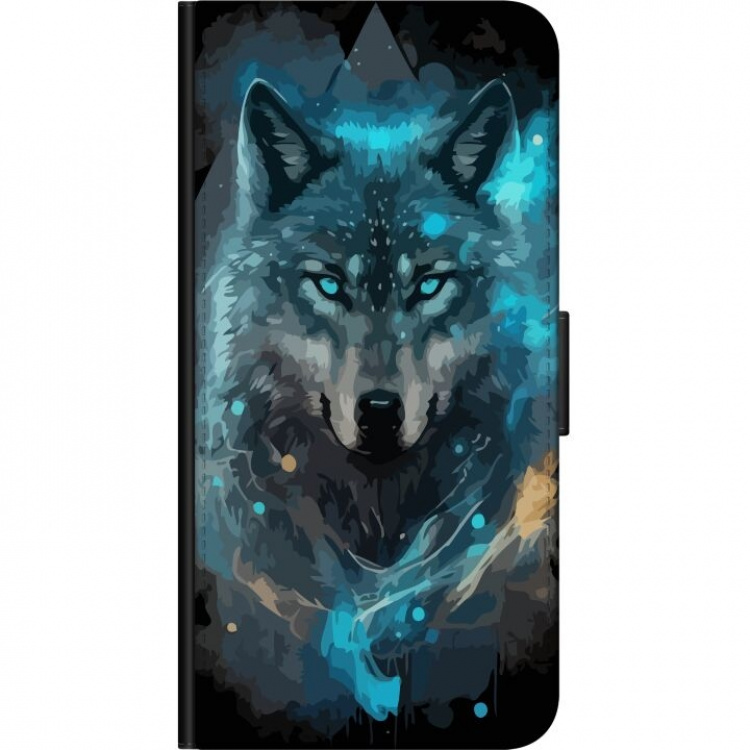 Wallet case for Huawei P40 lite with Wolf design