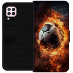 Wallet case for Huawei P40 lite with Football design