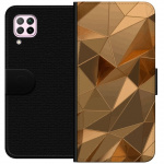 Wallet case for Huawei P40 lite with 3D Gold design