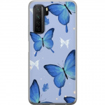 Mobile case for Huawei P40 lite 5G with Blue butterflies design