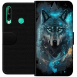 Wallet case for Huawei P40 lite E with Wolf design