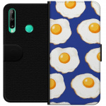 Wallet case for Huawei P40 lite E with Fried eggs design
