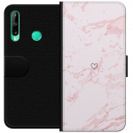 Wallet case for Huawei P40 lite E with Pink Heart design