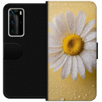 Wallet case for Huawei P40 Pro with Porslinsblomma design