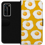 Wallet case for Huawei P40 Pro with Fried egg design