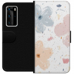 Wallet case for Huawei P40 Pro with Flowers design