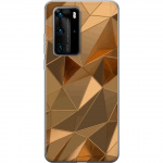 Mobile case for Huawei P40 Pro with 3D Gold design