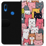 Wallet case for Huawei P Smart Z with Cat pattern design