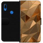 Wallet case for Huawei P Smart Z with 3D Gold design