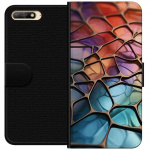 Wallet case for Huawei Y6 (2018) with Metallic pattern design