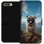 Wallet case for Huawei Y6 (2018) with Happy Dog design