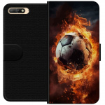 Wallet case for Huawei Y6 (2018) with Football design Wallet case for Huawei Y6 (2018) with Football design