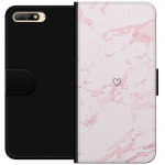 Wallet case for Huawei Y6 (2018) with Pink Heart design