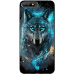 Mobile case for Huawei Y6 (2018) with Wolf design