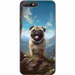 Mobile case for Huawei Y6 (2018) with Happy Dog design