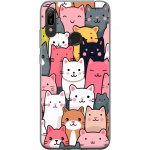 Mobile case for Huawei Y6 (2019) with Cat pattern design