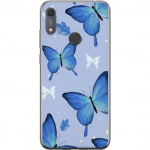Mobile case for Huawei Y6s (2019) with Blue butterflies design